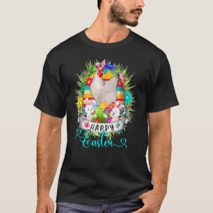 Chicken In Easter Eggs Basket Cute Farmer Happy Ea T-Shirt