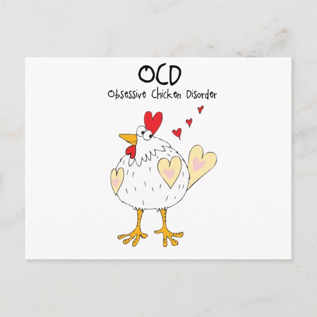 Chicken In Love Postcard (Front)