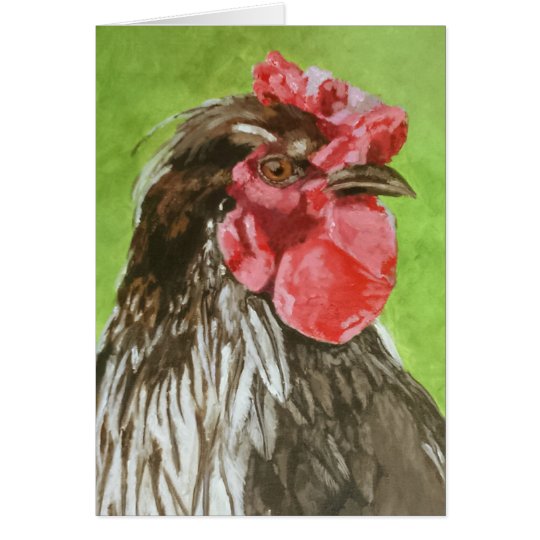 Chicken in Profile Greeting Card