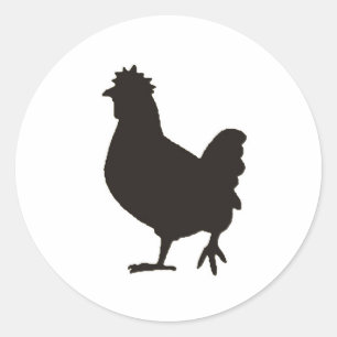 chicken is the new black classic round sticker