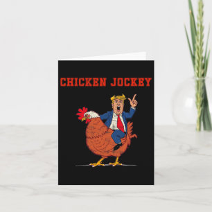 Chicken Jockey Funny Trump Meme  Card