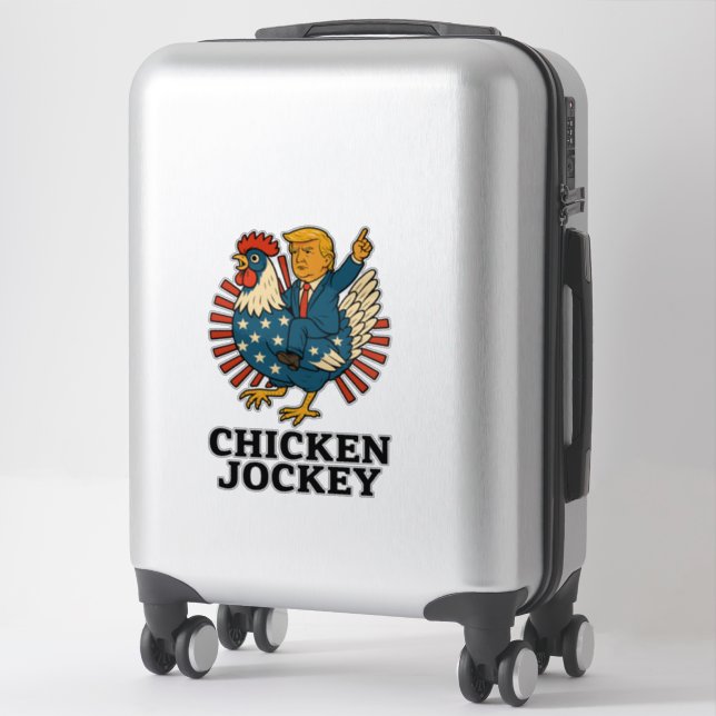 Chicken Jockey Trump Funny Meme (Suitcase)