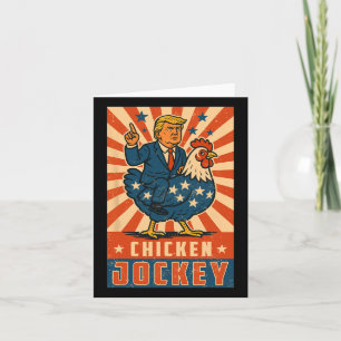 Chicken Jockey Trump Funny Meme 10  Card