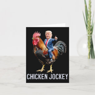 Chicken Jockey Trump Funny Meme 1  Card