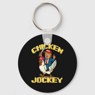 Chicken Jockey Trump Funny Meme 1 Key Ring