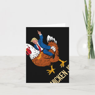 Chicken Jockey Trump Funny Meme 2  Card