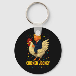 Chicken Jockey Trump Funny Meme 2  Key Ring