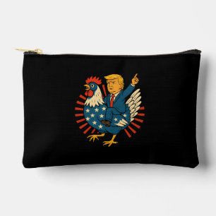 Chicken Jockey Trump Funny Meme Accessory Pouch