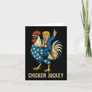 Chicken Jockey Trump Funny Meme  Card