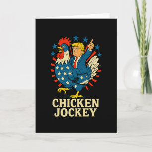Chicken Jockey Trump Funny Meme  Card