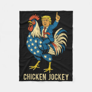 Chicken Jockey Trump Funny Meme  Fleece Blanket