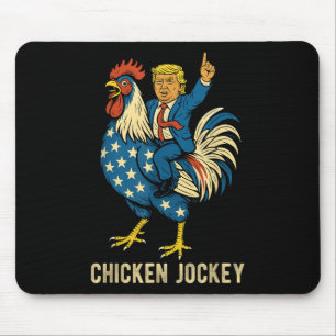 Chicken Jockey Trump Funny Meme Mouse Pad