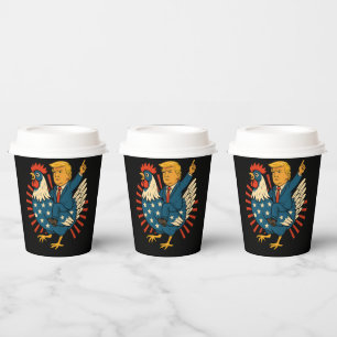 Chicken Jockey Trump Funny Meme Paper Cups