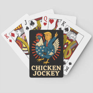 Chicken Jockey Trump Funny Meme Playing Cards