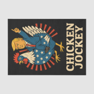 Chicken Jockey Trump Funny Meme Tissue Paper