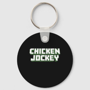 Chicken Jockey Video Game Viral Gamer Meme Costume Key Ring