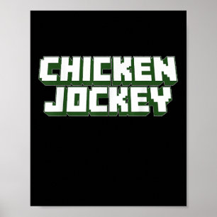 Chicken Jockey Video Game Viral Gamer Meme Costume Poster