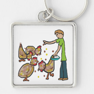Chicken Keeping Key Ring