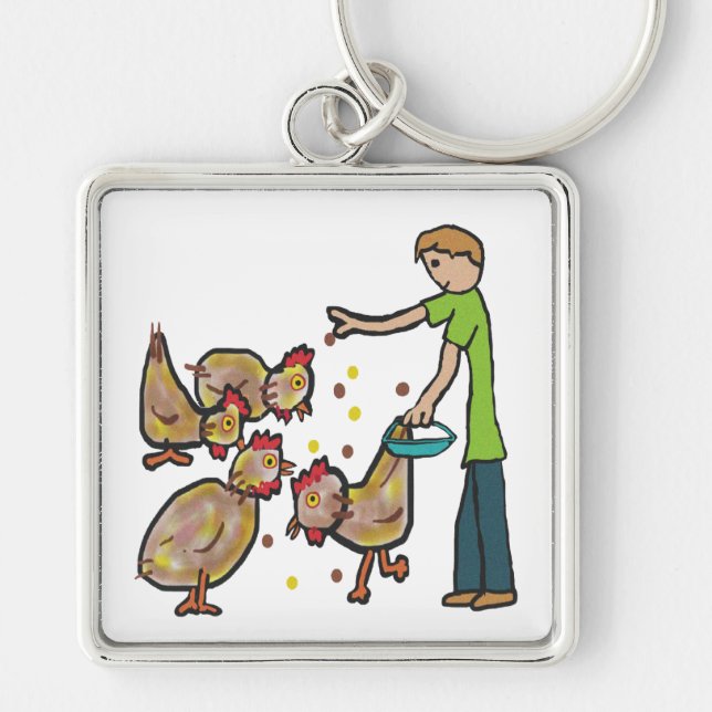 Chicken Keeping Key Ring (Front)