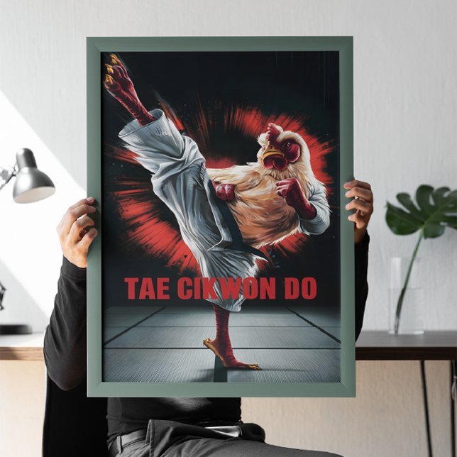 Chicken Kicking Punching Bag Poster (Creator Uploaded)