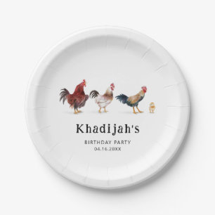 Chicken Kids Birthday Party  Paper Plate