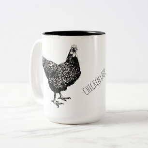 Chicken lady Two-Tone coffee mug