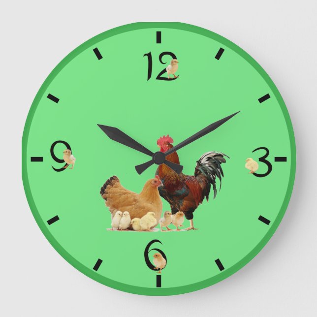Chicken Large Clock (Front)