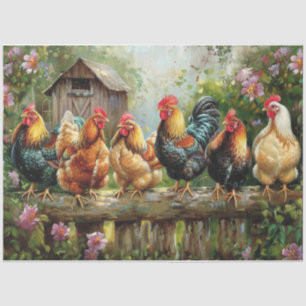 Chicken Line Tissue Paper
