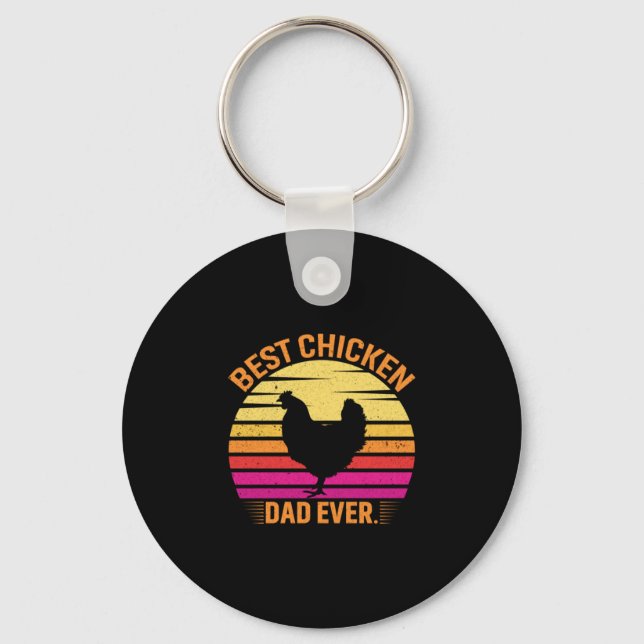 Chicken Lover | Best Chicken Dad Ever Key Ring (Front)
