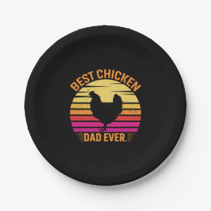 Chicken Lover Best Chicken Dad Ever Paper Plate