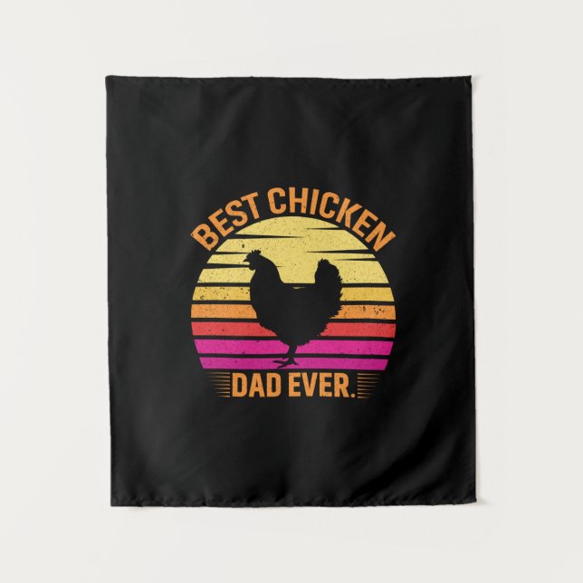 Chicken Lover | Best Chicken Dad Ever Tapestry (Front)
