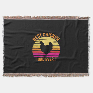 Chicken Lover Best Chicken Dad Ever Throw Blanket