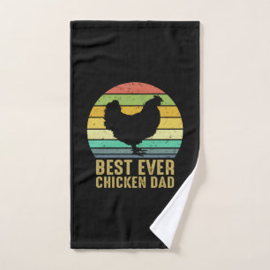 Chicken Lover Best Ever Chicken Dad Hand Towel