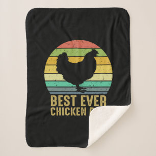 Chicken Lover Best Ever Chicken Dad Sherpa Blanket