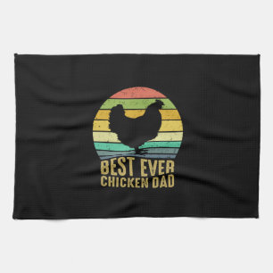 Chicken Lover Best Ever Chicken Dad Tea Towel