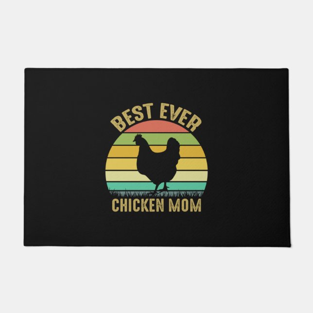 Chicken Lover | Best Ever Chicken Mom Doormat (Front)