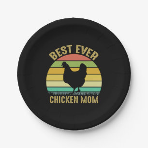 Chicken Lover   Best Ever Chicken Mom Paper Plate