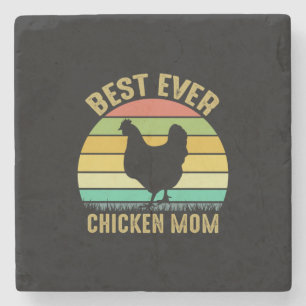 Chicken Lover Best Ever Chicken Mom Stone Coaster
