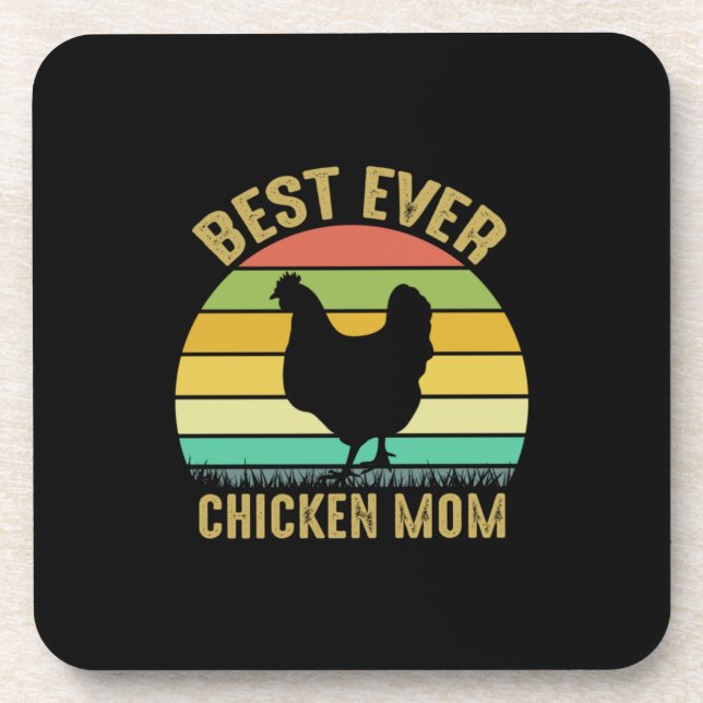 Chicken Lover | Best Ever Chicken Mum Coaster (Front)