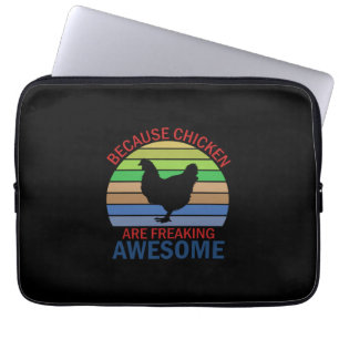 Chicken Lover   Chicken Are Freaking Awesome Laptop Sleeve