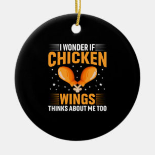 Chicken Lover Chicken Wing Ceramic Ornament