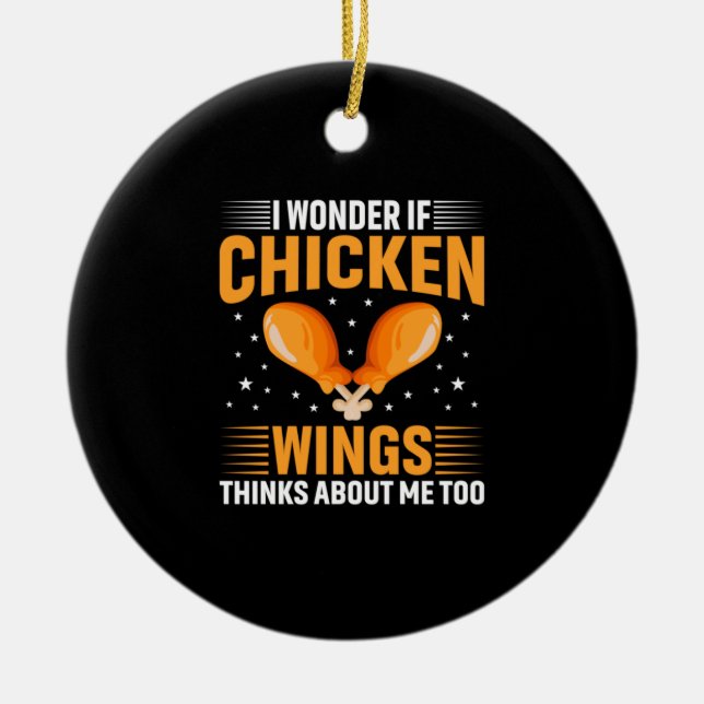 Chicken Lover | Chicken Wing Ceramic Ornament (Front)