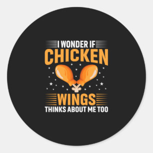 Chicken Lover Chicken Wing Classic Round Sticker