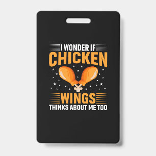 Chicken Lover Chicken Wing ID Badge