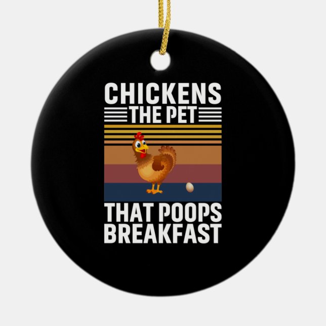 Chicken Lover | Chickens The Pet Ceramic Ornament (Front)