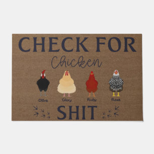 Chicken Lover Doormat   Farmhouse Mat