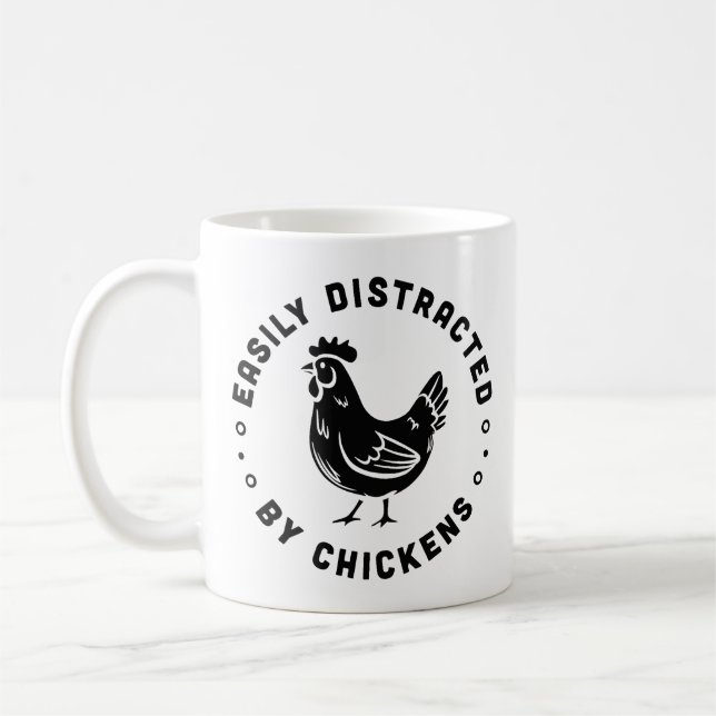 Chicken lover funny country farm life quotes coffee mug (Left)