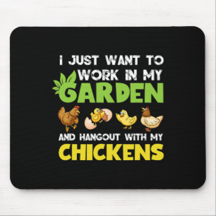 Chicken Lover Funny Gardening Shirt For Men Women, Mouse Pad