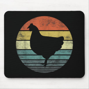 Chicken Lover Gifts Funny Farmer Retro Vintage Far Mouse Pad