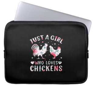 Chicken Lover Girl Who Loves Chickens Laptop Sleeve